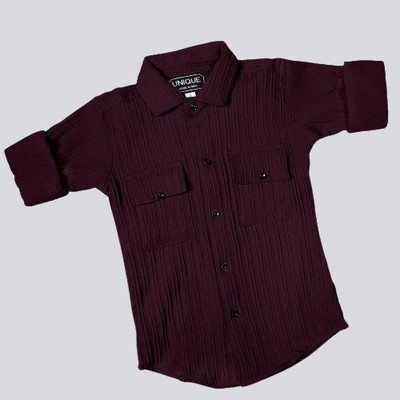 Lolark Boys Self Design Festive Multicolor Shirt