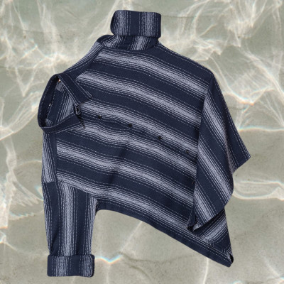 ShirtSqure Fashion Men Striped Formal Blue Shirt