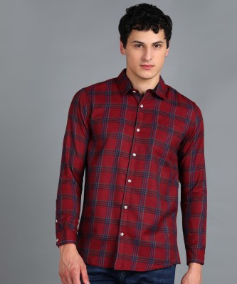 Urbano Fashion Men Checkered Casual Red, Dark Blue Shirt