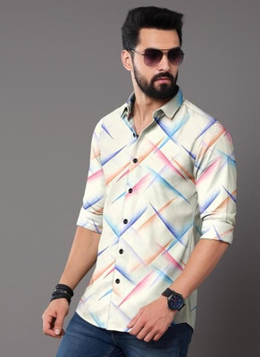 DMJ Men Printed Casual Multicolor Shirt