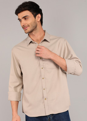 WROGN Men Solid Casual Grey Shirt
