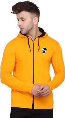 tfurnish Graphic Print Men Hooded Neck Yellow T-Shirt