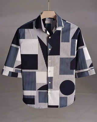 Growwax Men Self Design Party Multicolor Shirt