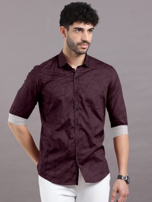 BAL KRISHNA FASHION Men Self Design Casual Maroon Shirt