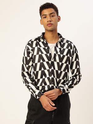 Moda Rapido Women Printed Casual Black, White Shirt