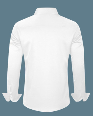 StellLIFESTYLE Trend Men Solid Casual White Shirt