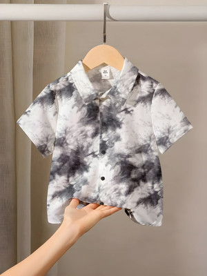 Pelican Hub Boys Dyed/Ombre Casual Black Shirt