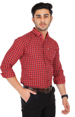 Shreyash Trend Men Solid Casual Red, White, Dark Blue Shirt