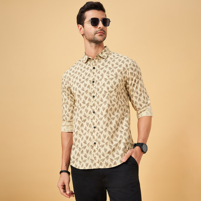Byford by Pantaloons Men Printed Casual Brown Shirt