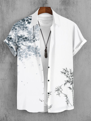 Varni Creation Men Printed Casual White Shirt