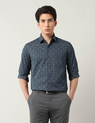 ARROW Men Geometric Print Formal Blue Shirt