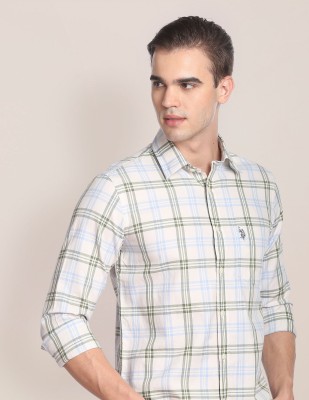 U.S. POLO ASSN. Men Checkered Casual Multicolor Shirt