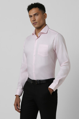 VAN HEUSEN Men Self Design Formal Pink Shirt