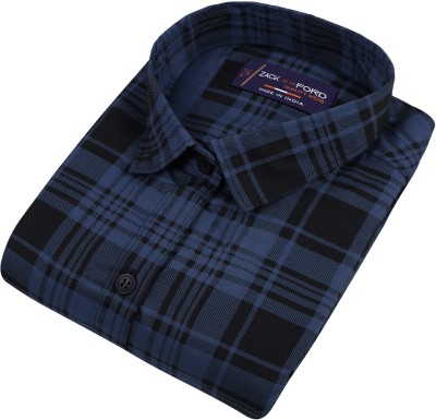 ARHAMFASHION Men Checkered Casual Blue Shirt