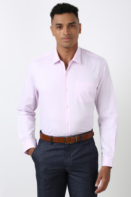 PETER ENGLAND Men Solid Formal Pink Shirt