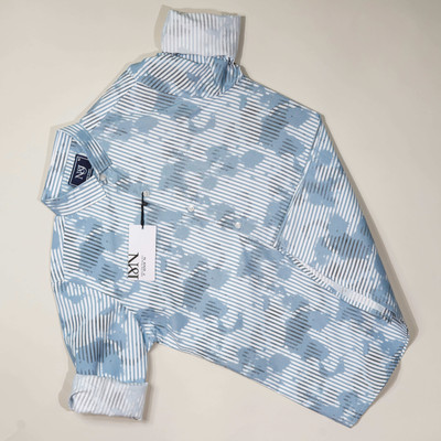 N AND J Men Printed Casual Green Shirt