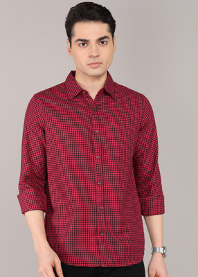 WROGN Men Checkered Casual Red Shirt