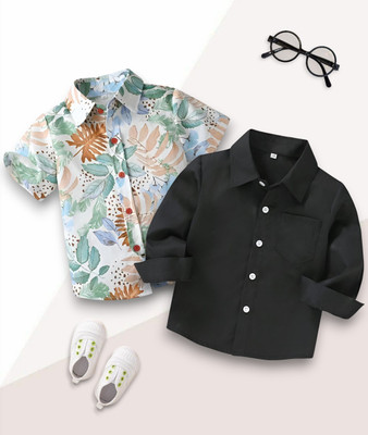 KIDGARB Boys Printed Casual Multicolor Shirt(Pack of 2)