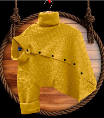 Lolark Boys Self Design Party Yellow Shirt