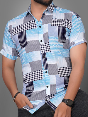 Voroxy Men Printed Casual Multicolor Shirt