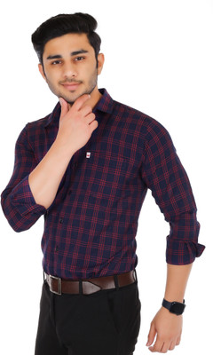 Trending Ayansh Men Solid Casual Purple, Blue Shirt