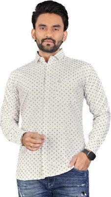 Style Nest Men Checkered Formal Cream Shirt