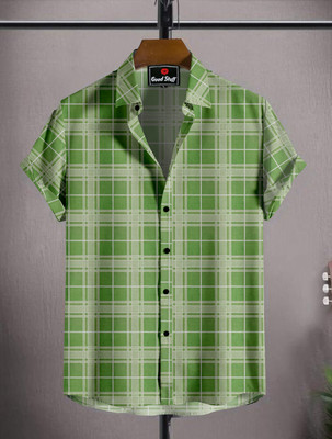 Varidashi Men Printed Casual Green Shirt