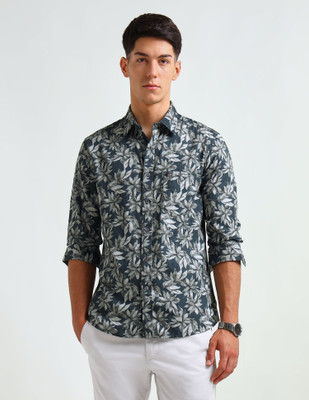 Arrow Sport Men Printed Casual Blue Shirt