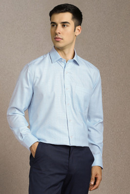 LOUIS PHILIPPE Men Checkered Formal Light Blue Shirt