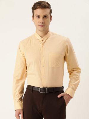 PETER ENGLAND Men Checkered Casual Khaki Shirt