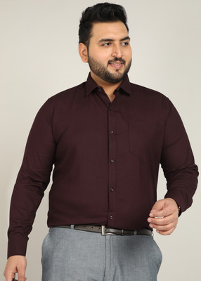 METRONAUT PLUS Men Solid Formal Maroon Shirt
