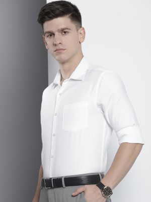 The Indian Garage Co. Men Solid Formal White Shirt