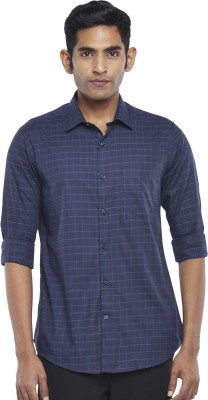 Byford by Pantaloons Men Checkered Casual Dark Blue Shirt