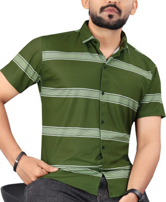 COMBRAIDED Men Striped Casual Multicolor Shirt
