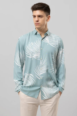 RIANO CREATION Men Printed Casual Blue Shirt