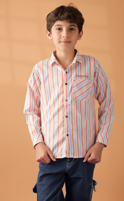PROVOGUE Boys Striped Casual Multicolor Shirt