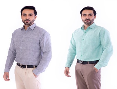 DESHBANDHU DBK Men Solid Casual Multicolor Shirt(Pack of 2)