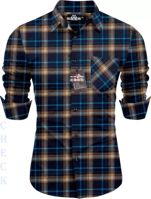 Clothely Fashion Men Checkered Casual Multicolor Shirt