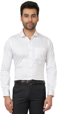 KESHAV SRUSHTI Men Solid Formal White Shirt