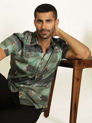 RARE RABBIT Men Printed Casual Multicolor Shirt