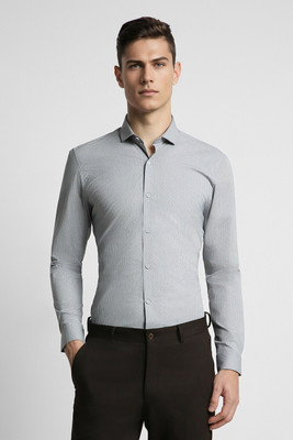 PETER ENGLAND Men Printed Formal Grey Shirt