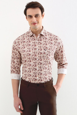Allen Solly Men Printed Formal Brown Shirt