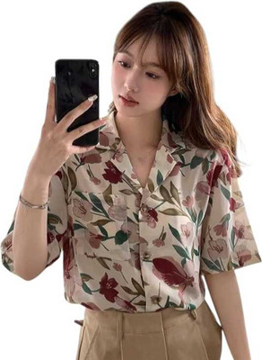 KAUTAQI Women Printed Casual Multicolor Shirt