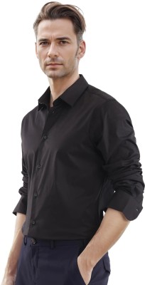 Lee Cross Men Solid Casual Black Shirt