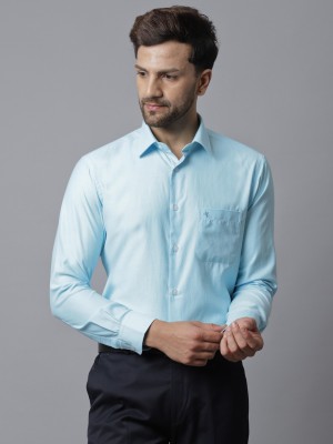 CANTABIL Men Solid Formal Light Blue Shirt