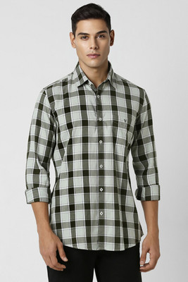 VAN HEUSEN Men Checkered Casual Pink Shirt