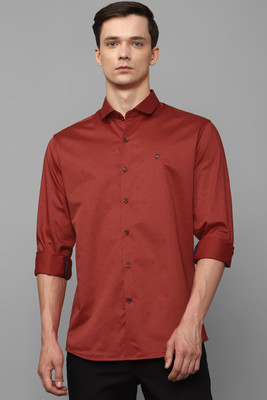 LOUIS PHILIPPE Men Self Design Casual Maroon Shirt