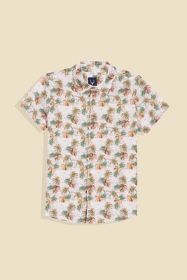 Allen Solly Boys Printed Casual White Shirt