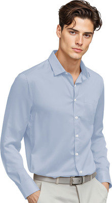 FR Men Solid Formal Light Blue Shirt
