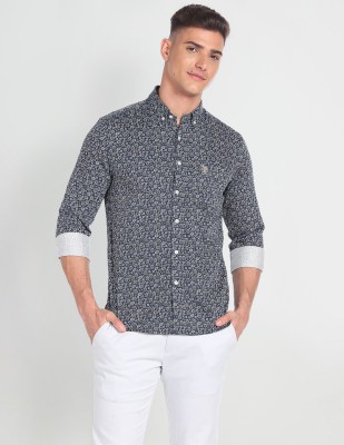 U.S. Polo Assn. Denim Co. Men Printed Casual Blue Shirt